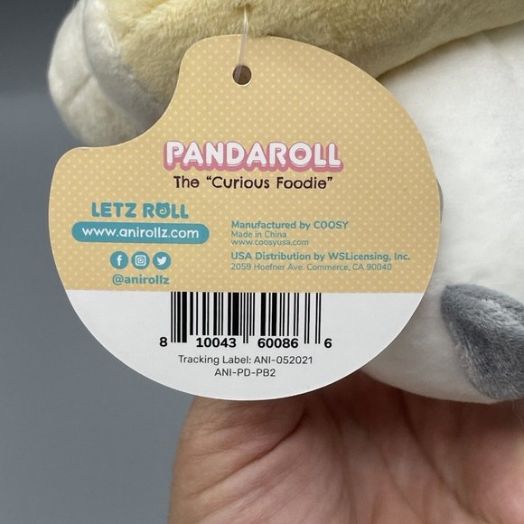 Anirollz Pandaroll Mochi Donut Plush The Curious Foodie 6" NEW - Picture 6 of 8